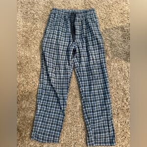 Stafford Blue Plaid Sweatpants